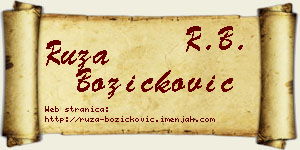 Ruža Božičković vizit kartica